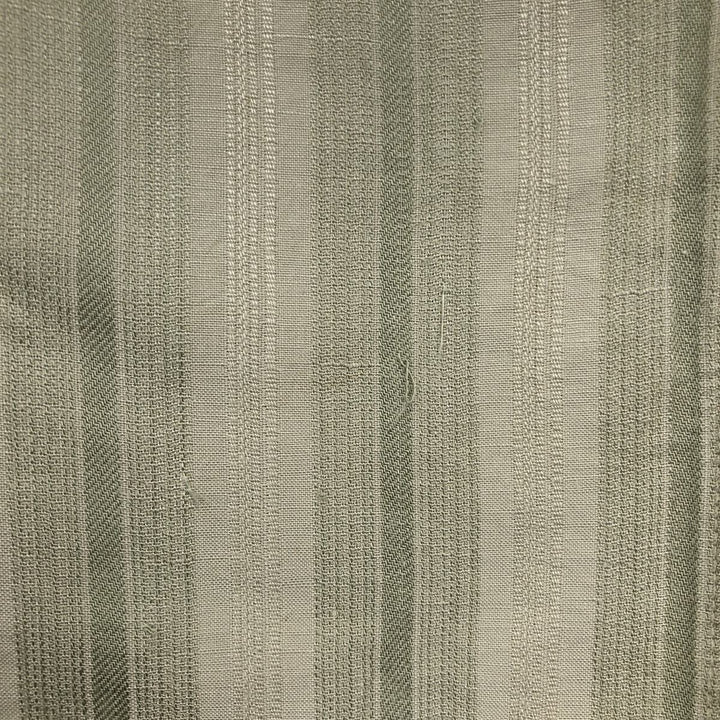 Cubavera Stripe Pattern Multi-Stripe Short-Sleeve Linen Shirt (Men's Size M) linen Khaki type sage green Vintage Second Hand
