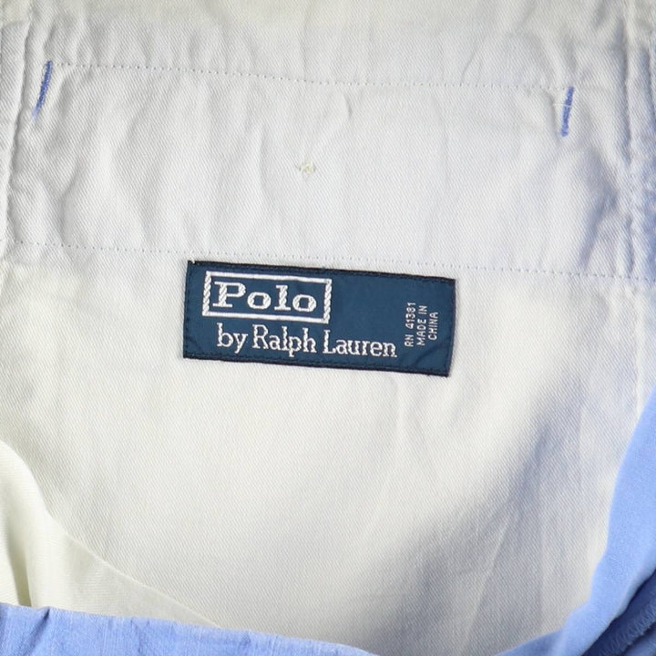 Ralph Lauren POLO by Ralph Lauren Linen x Silk Shorts, Men's Size W34 (approx.) linen blue type Vintage Second Hand