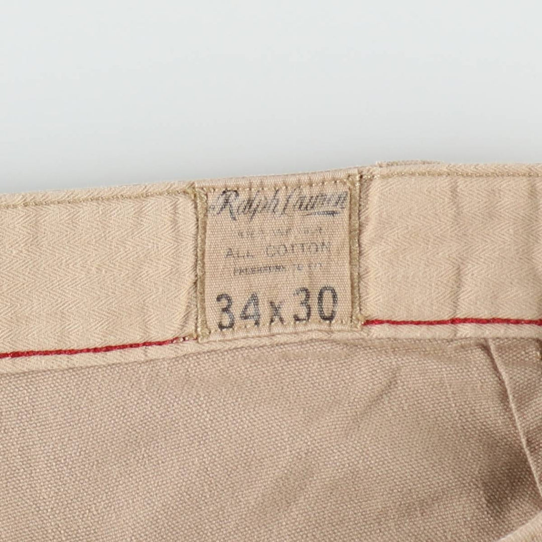 Ralph Lauren POLO by Ralph Lauren Duck Work Pants, Men's W36 (approx.) cotton Beige type Vintage Second Hand