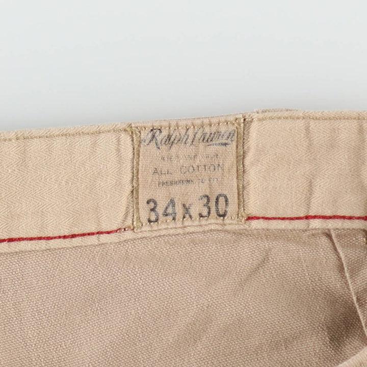 Ralph Lauren POLO by Ralph Lauren Duck Work Pants, Men's W36 (approx.) cotton Beige type Vintage Second Hand