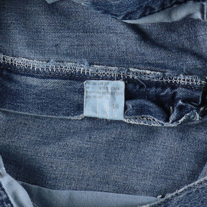 90'S Lee RIVETED Tapered Denim Pants, Made in USA, Men's W36 (approx.), Vintage cotton blue type Vintage Second Hand