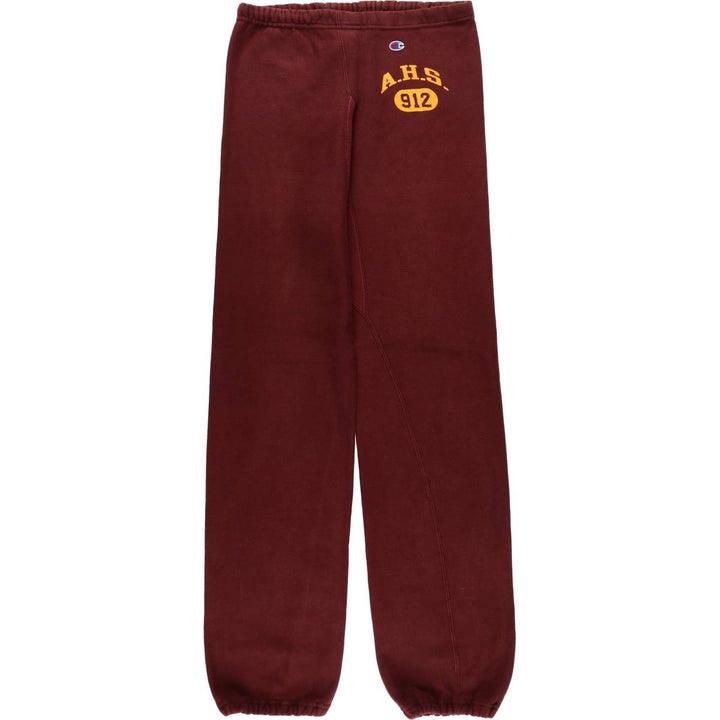 80'S Champion Reverse Weave Tricot Tag Sweatpants, Made in USA, Men's Size L (Equivalent), Vintage cotton wine-red Vintage Second Hand
