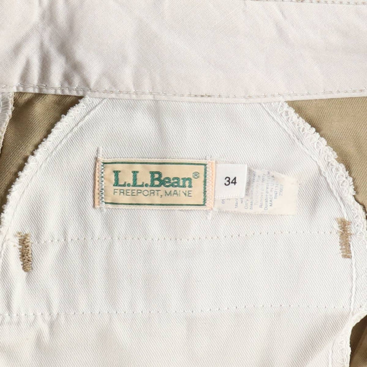 70s-80'S LL Bean Chino Shorts, Made in USA, Men's Size W34 (approx.), Vintage polyester Beige type Vintage Second Hand