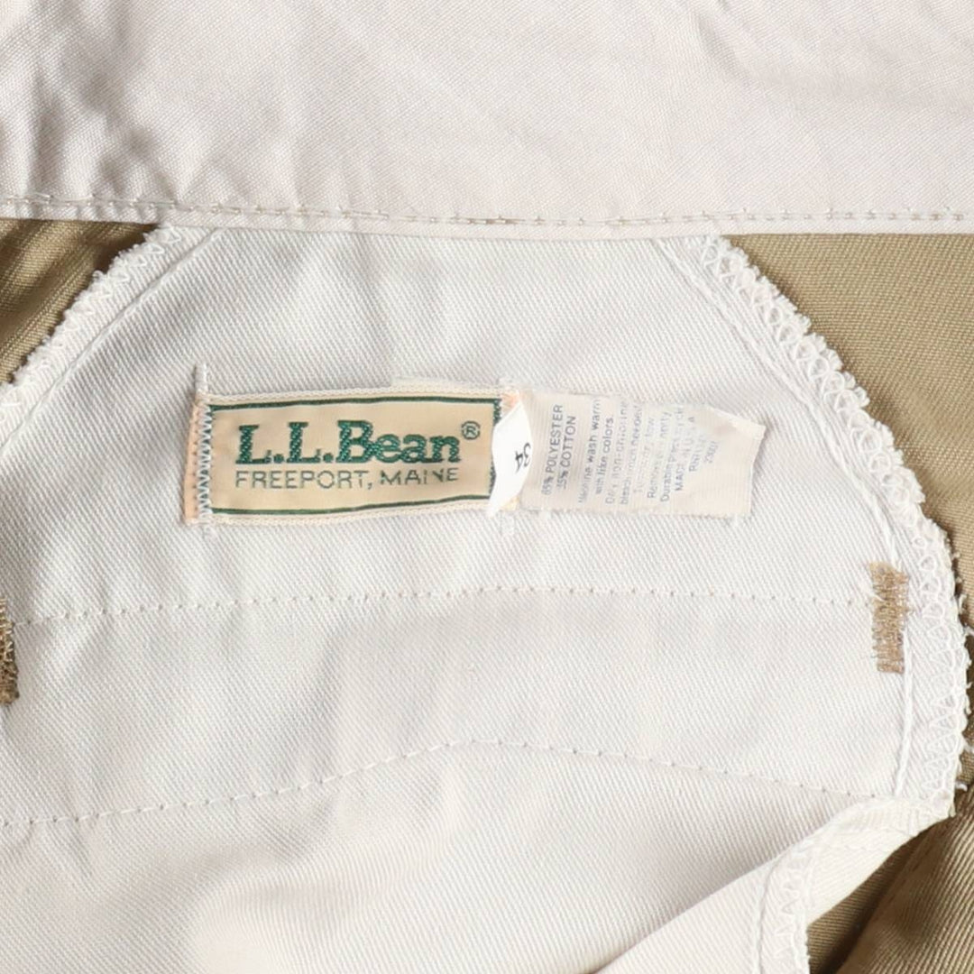 70s-80'S LL Bean Chino Shorts, Made in USA, Men's Size W34 (approx.), Vintage polyester Beige type Vintage Second Hand