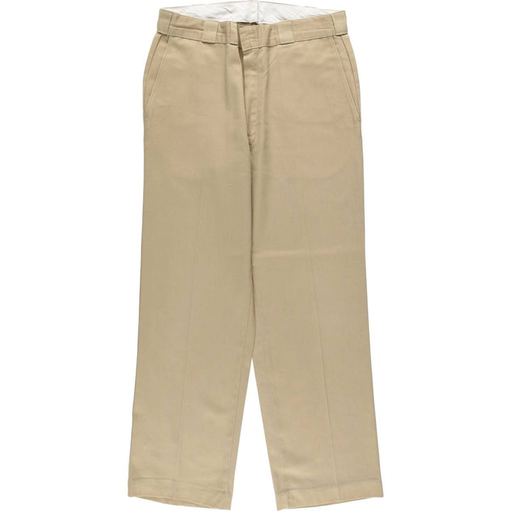 1980'S L.L.Bean Dickies Work Pants, Men's Size W33 (approx.), Vintage unclear Beige type Vintage Second Hand
