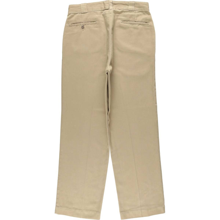 1980'S L.L.Bean Dickies Work Pants, Men's Size W33 (approx.), Vintage unclear Beige type Vintage Second Hand