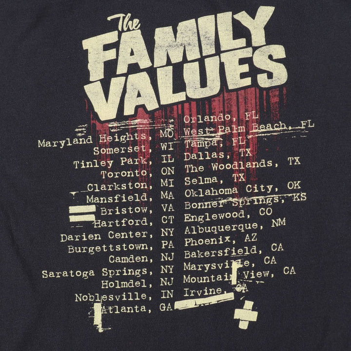 2000'S KORN THE FAMILY VALUES 2007 Band T-shirt, Men's XL equivalent. unclear black type Vintage Second Hand