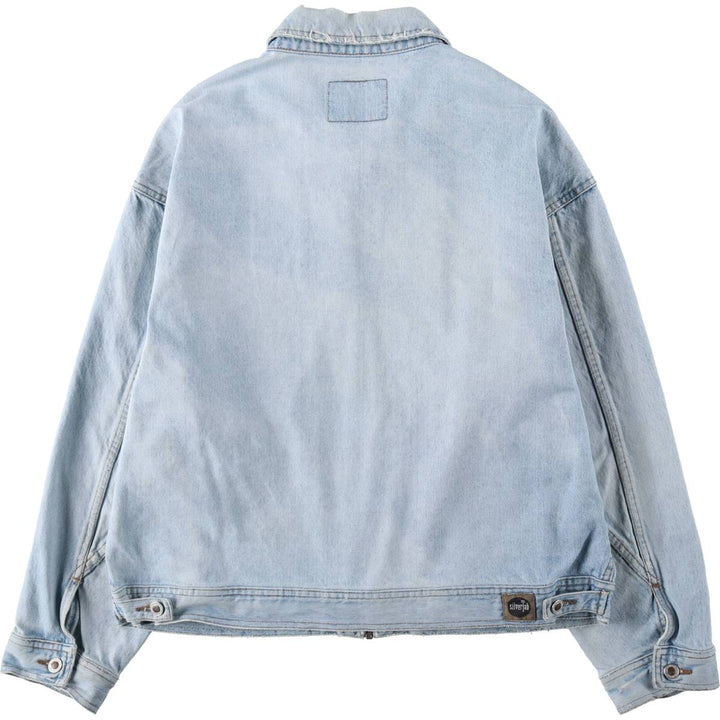 1990'S Levi's Silver Tab 77600-0704 91-B Type Denim Jacket, Men's Size L (Equivalent), Vintage cotton blue type Vintage Second Hand