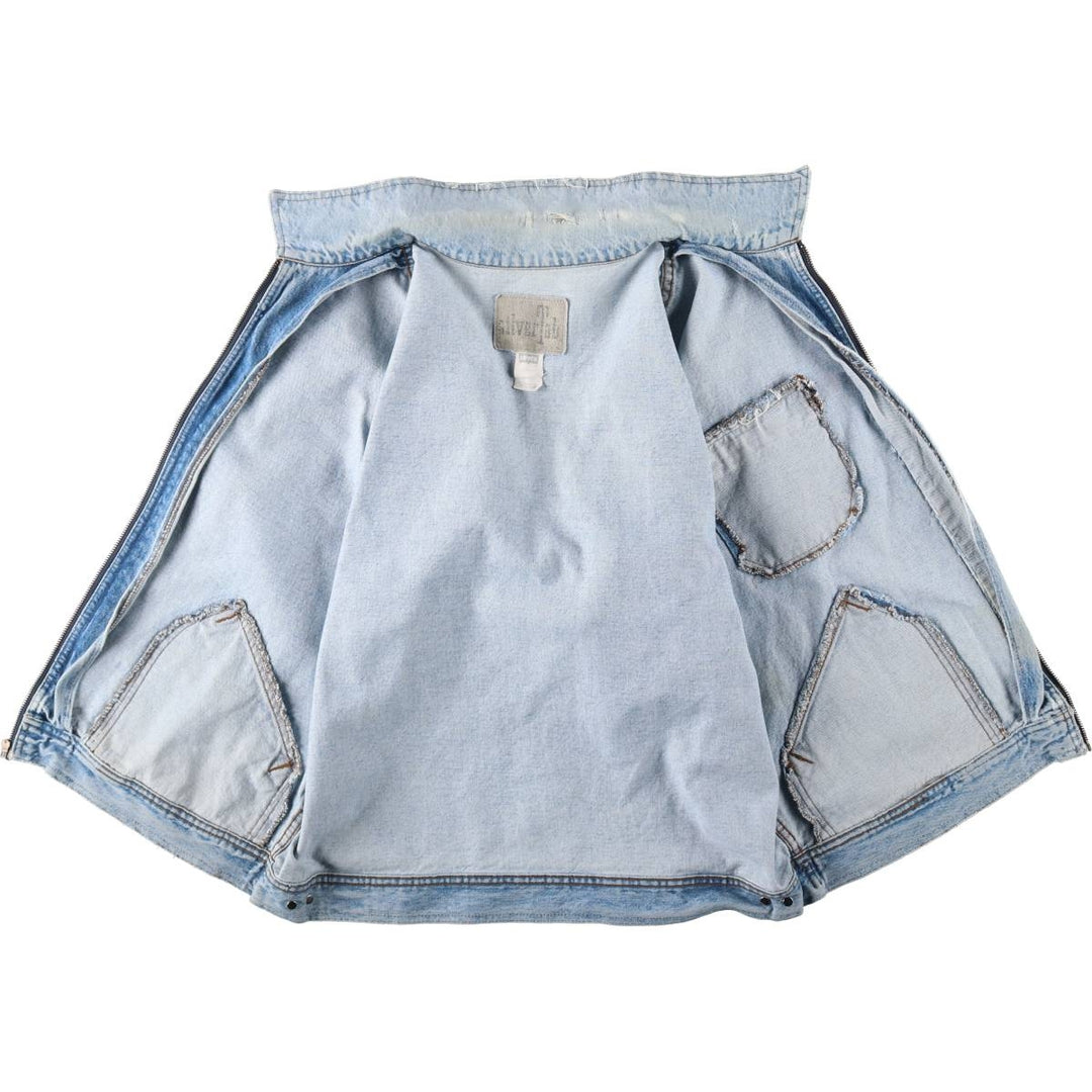 1990'S Levi's Silver Tab 77600-0704 91-B Type Denim Jacket, Men's Size L (Equivalent), Vintage cotton blue type Vintage Second Hand
