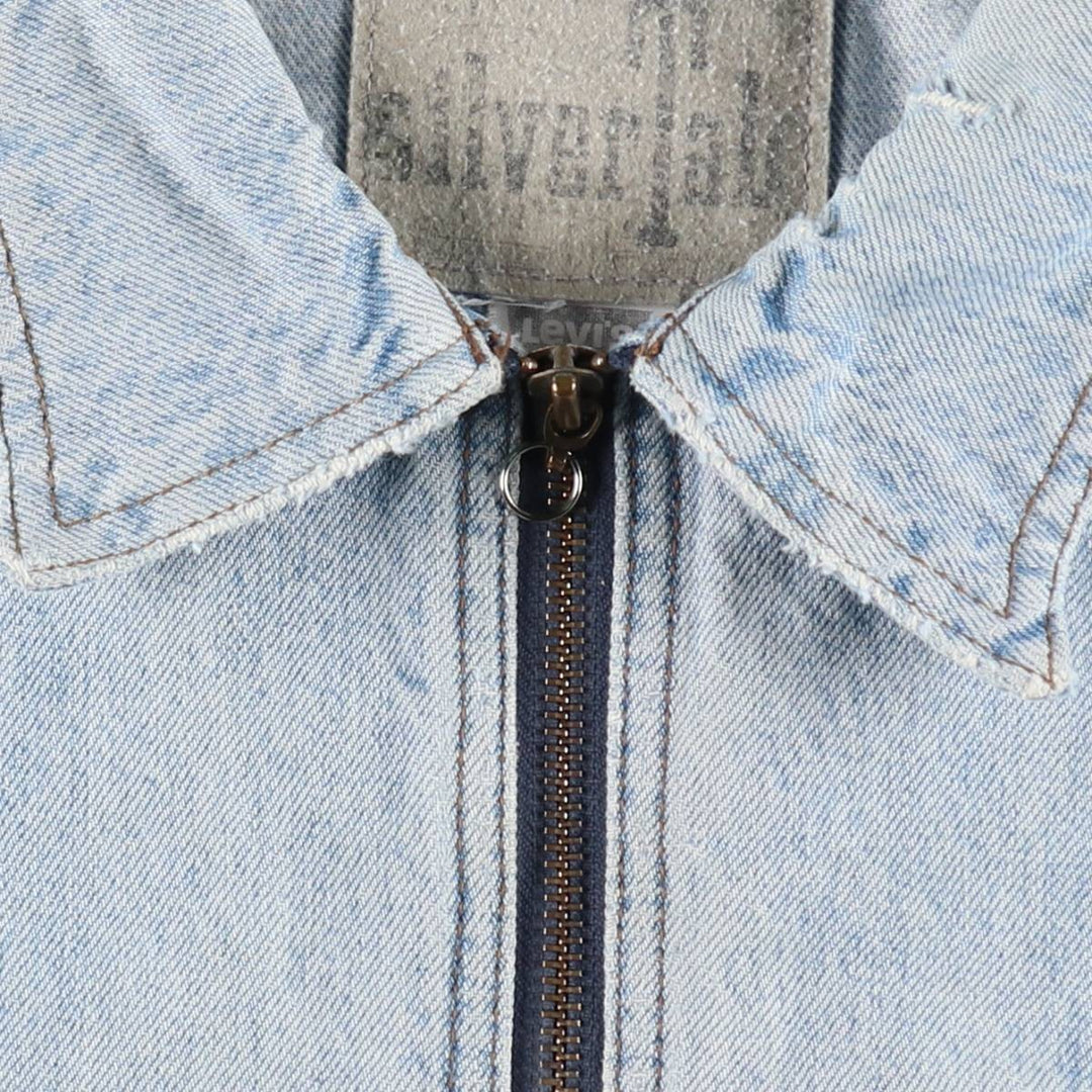 1990'S Levi's Silver Tab 77600-0704 91-B Type Denim Jacket, Men's Size L (Equivalent), Vintage cotton blue type Vintage Second Hand