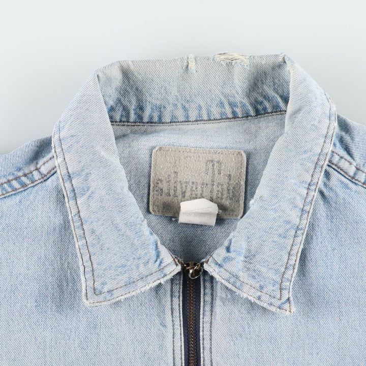 1990'S Levi's Silver Tab 77600-0704 91-B Type Denim Jacket, Men's Size L (Equivalent), Vintage cotton blue type Vintage Second Hand