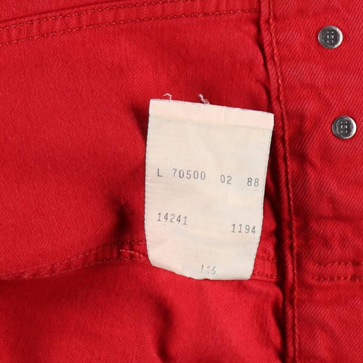 1990'S Levi's 70500-0288 Denim Jacket, Men's Size L (approx.), Vintage cotton red type Vintage Second Hand