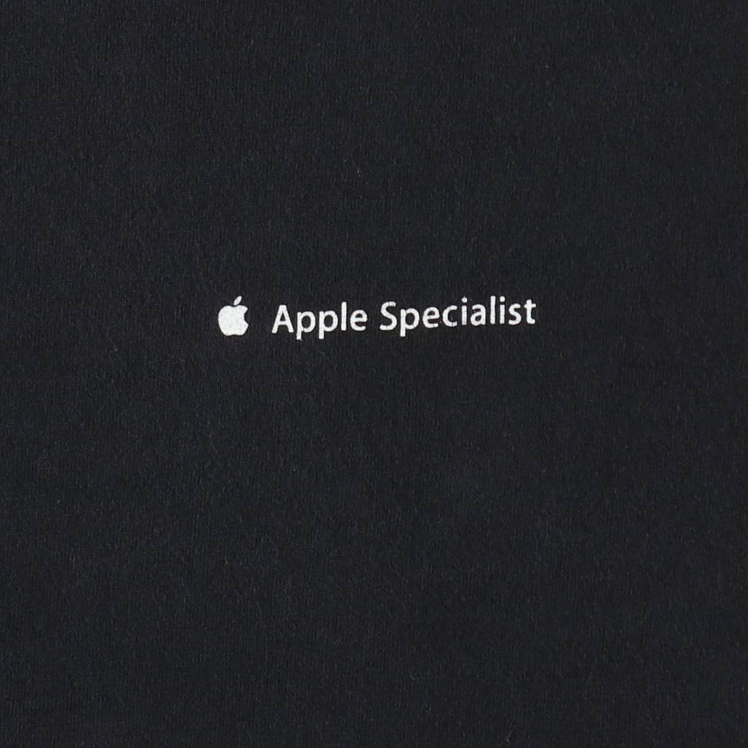 2000'S Gildan Apple Specialist advertising T-shirt, men's size L (approx.) cotton black type Vintage Second Hand