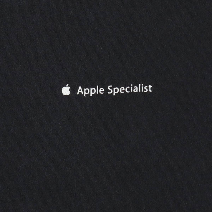 2000'S Gildan Apple Specialist advertising T-shirt, men's size L (approx.) cotton black type Vintage Second Hand