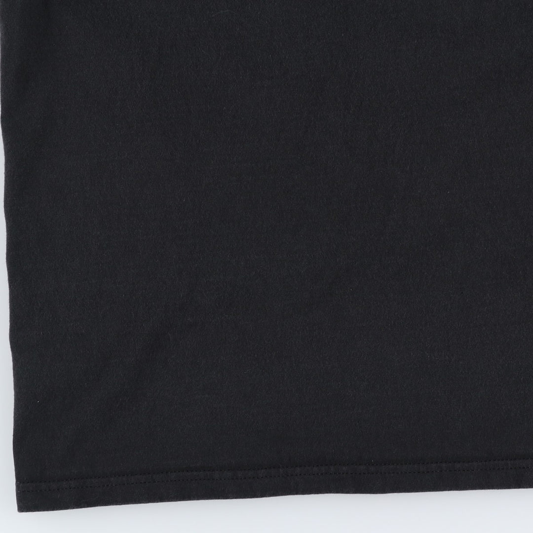 2000'S Port and Company Fire Pattern Taiyi Symbol Parody Print T-Shirt, Men's XL equivalent. cotton black type Vintage Second Hand