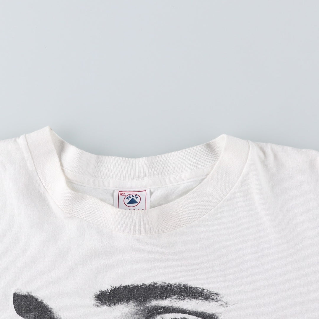 90'S Delta Elvis Presley Band T-Shirt, Made in USA, Men's XL equivalent, Vintage cotton white type Vintage Second Hand