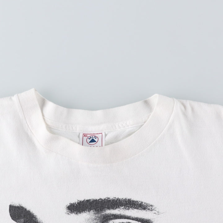 90'S Delta Elvis Presley Band T-Shirt, Made in USA, Men's XL equivalent, Vintage cotton white type Vintage Second Hand