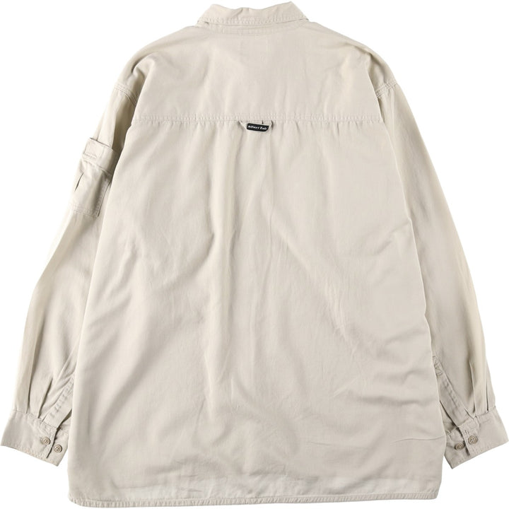 90s-00'S Levi's Silver Tab Long-Sleeve Work Shirt, Boxy Shirt, Men's Size XL (approx.) cotton ivory Vintage Second Hand