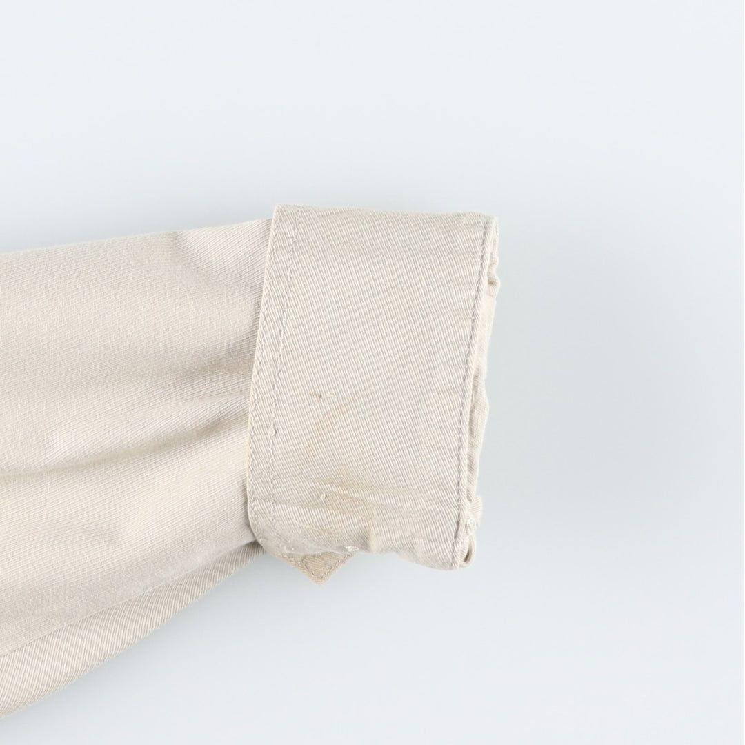 90s-00'S Levi's Silver Tab Long-Sleeve Work Shirt, Boxy Shirt, Men's Size XL (approx.) cotton ivory Vintage Second Hand