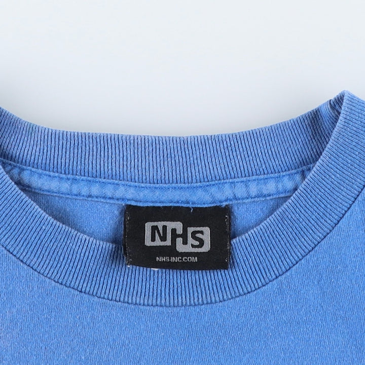 2000'S NHS Santa Cruz surf/skate t-shirt, men's size M (approx.) cotton blue type Vintage Second Hand