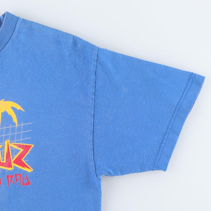 2000'S NHS Santa Cruz surf/skate t-shirt, men's size M (approx.) cotton blue type Vintage Second Hand