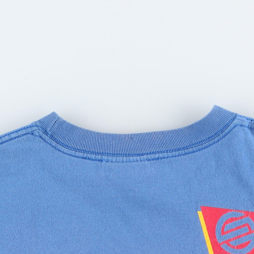 2000'S NHS Santa Cruz surf/skate t-shirt, men's size M (approx.) cotton blue type Vintage Second Hand