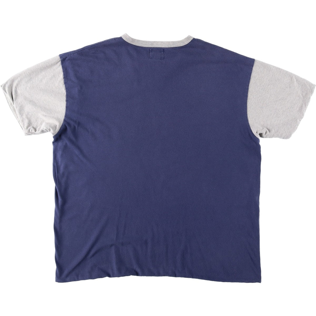 90'S Ralph Lauren Polo Sport Reversible Double-Faced Short-Sleeve Printed T-Shirt, Men's Size L (Equivalent), Vintage cotton navy blue type Vintage Second Hand