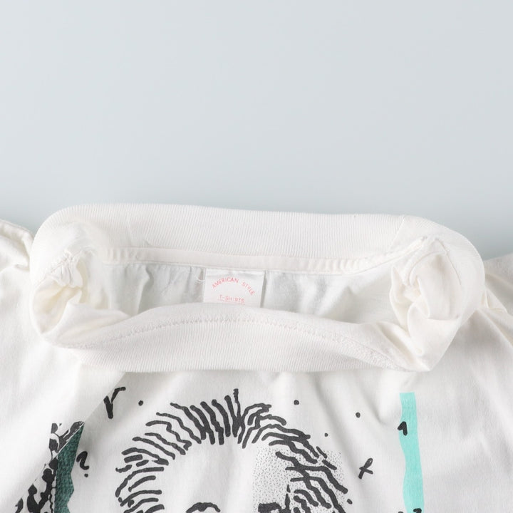 ~90'S American Style WordStar Einstein Advertising T-Shirt, Men's XL equivalent, Vintage cotton white type Vintage Second Hand