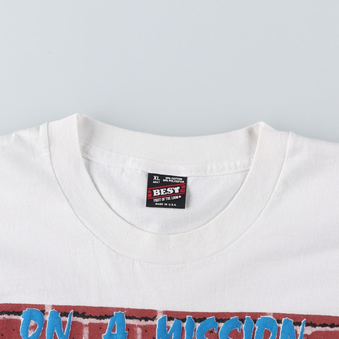 90'S Screen Stars American Red Cross Advertising T-shirt, Made in USA, Men's XL equivalent. cotton white type Vintage Second Hand