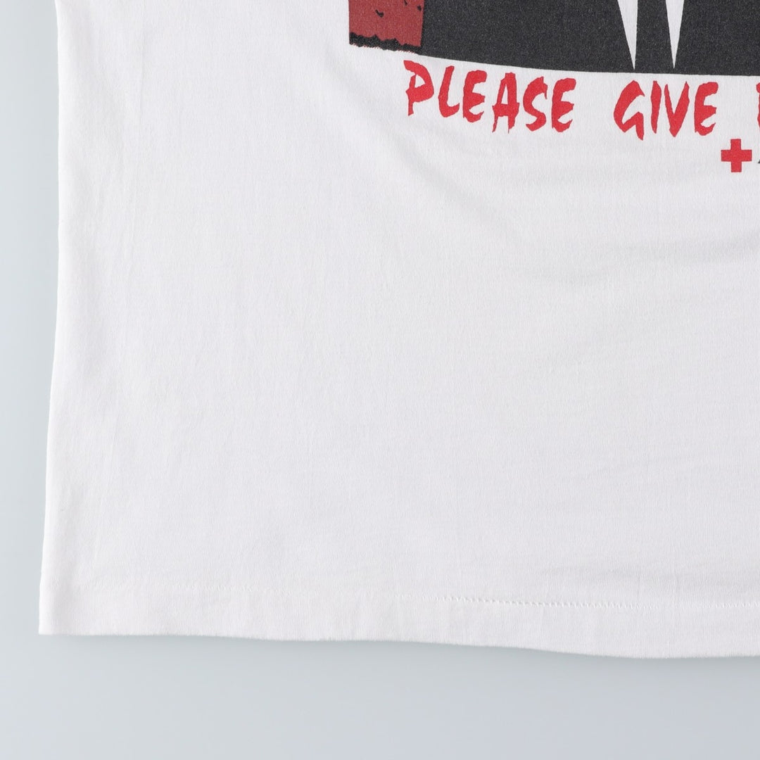 90'S Screen Stars American Red Cross Advertising T-shirt, Made in USA, Men's XL equivalent. cotton white type Vintage Second Hand