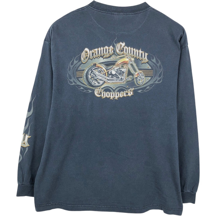 Orange County Choppers Motorcycle Long-Sleeve T-Shirt (Men's XL equivalent) cotton black type Vintage Second Hand