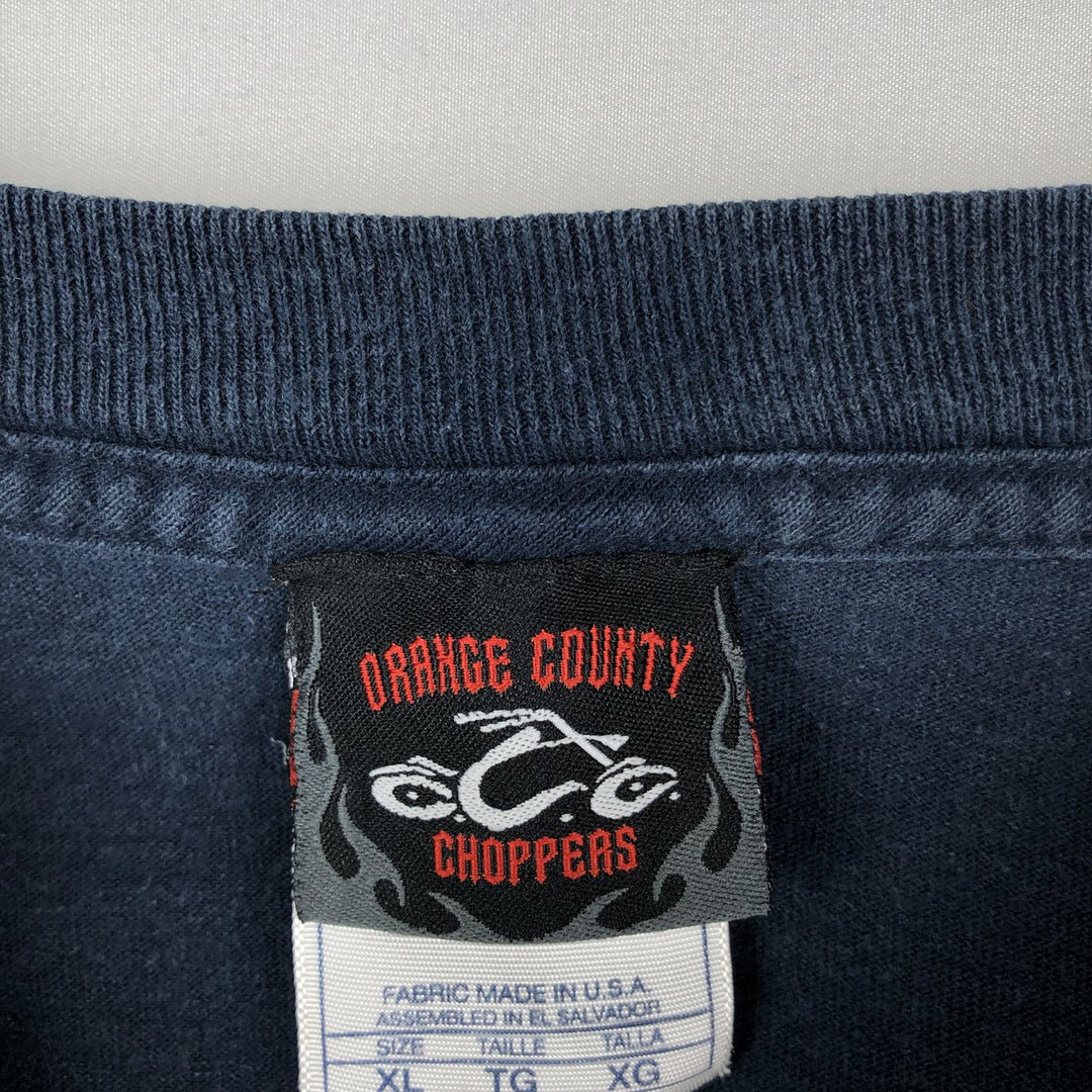 Orange County Choppers Motorcycle Long-Sleeve T-Shirt (Men's XL equivalent) cotton black type Vintage Second Hand