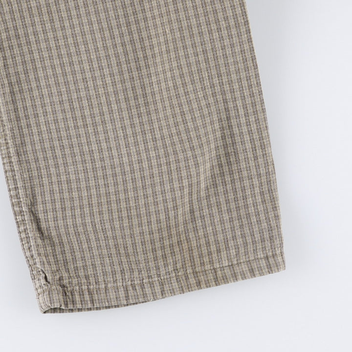 1990'S Levi's SILVER TAB Relaxed Check Pattern Cotton Pants, Made in Canada, Men's W32 (approx.), Vintage cotton Beige type Vintage Second Hand