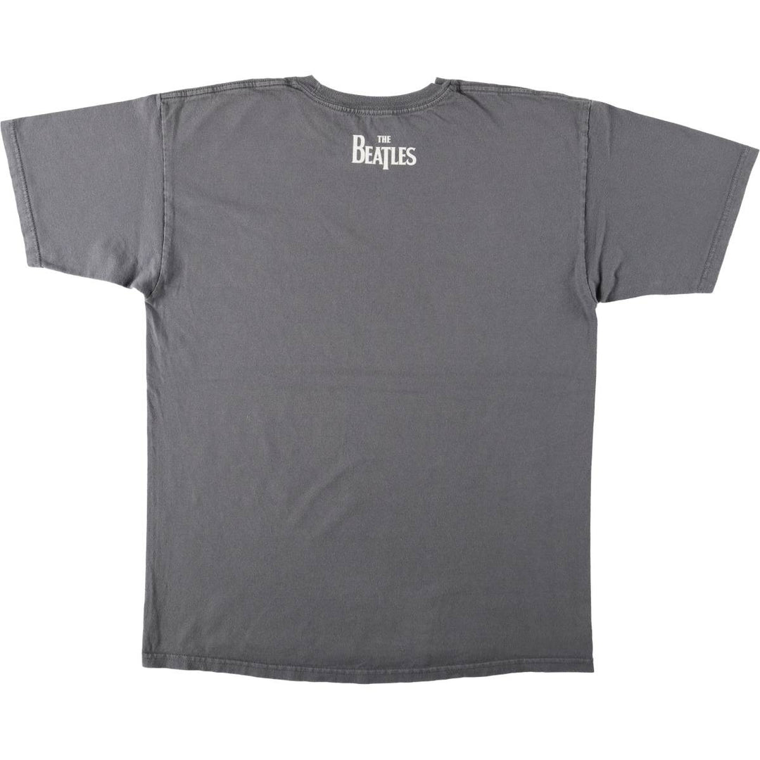 THE BEATLES Band T-shirt, Men's L size cotton gray type Vintage Second Hand
