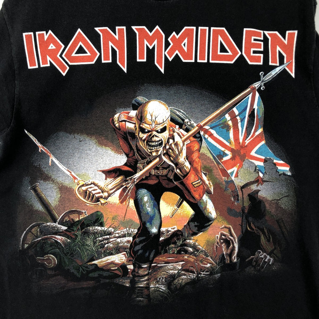 Delta IRON MAIDEN Band T-Shirt, Men's Size L cotton black type Vintage Second Hand