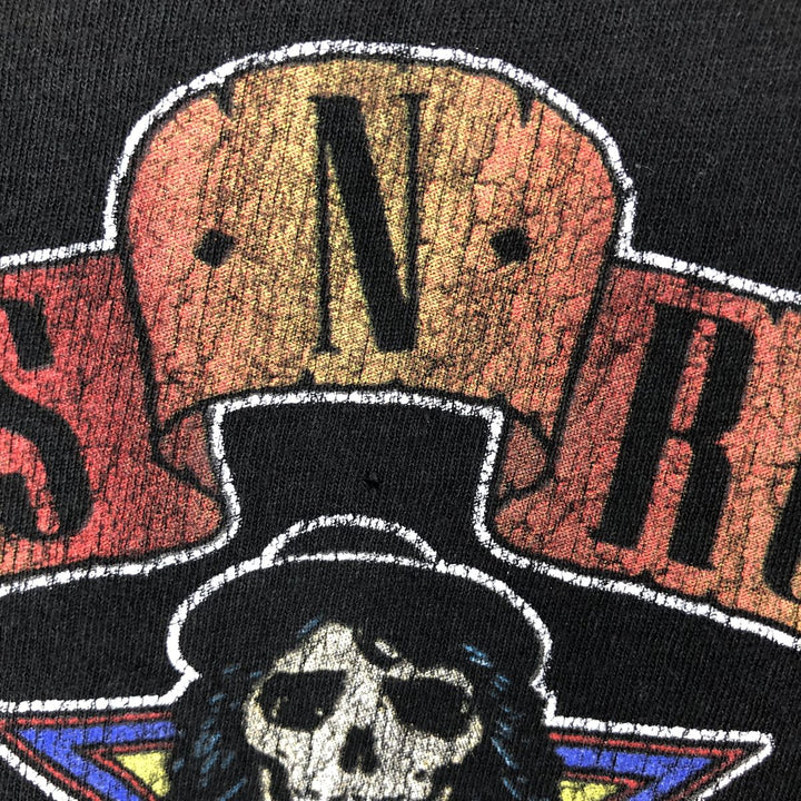 Guns N' Roses Skull Pattern Band T-shirt, Band Tee, Men's XL size cotton black type Vintage Second Hand