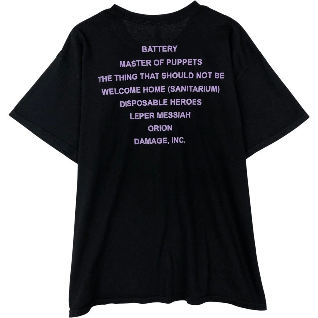 METALLICA Metallica Band T-shirt Band T Men's XL size cotton black type Vintage Second Hand
