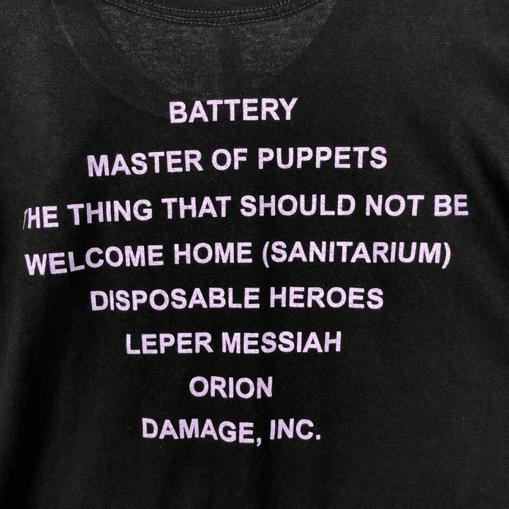 METALLICA Metallica Band T-shirt Band T Men's XL size cotton black type Vintage Second Hand