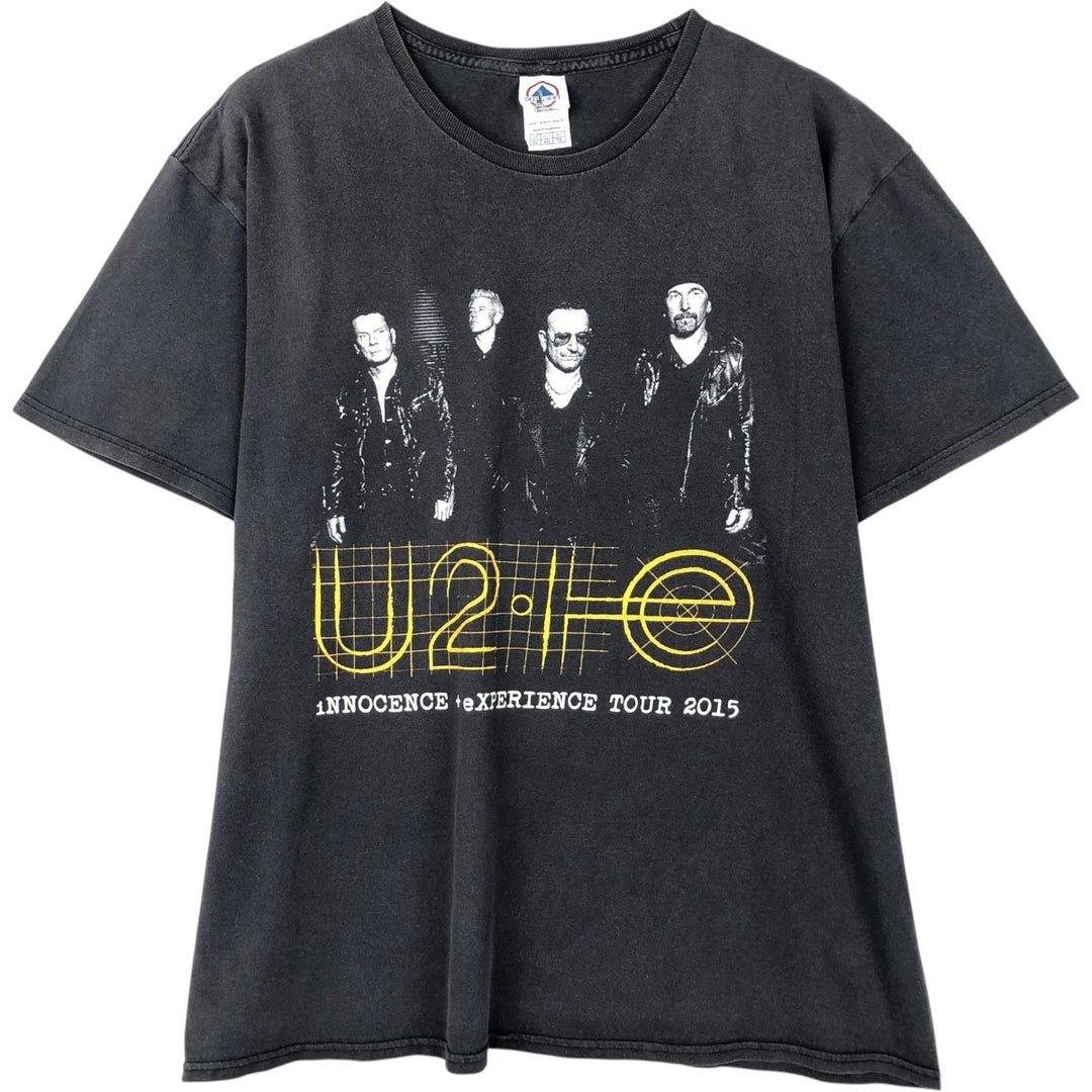 Delta U2 Band T-Shirt (Men's XL equivalent) cotton black type Vintage Second Hand