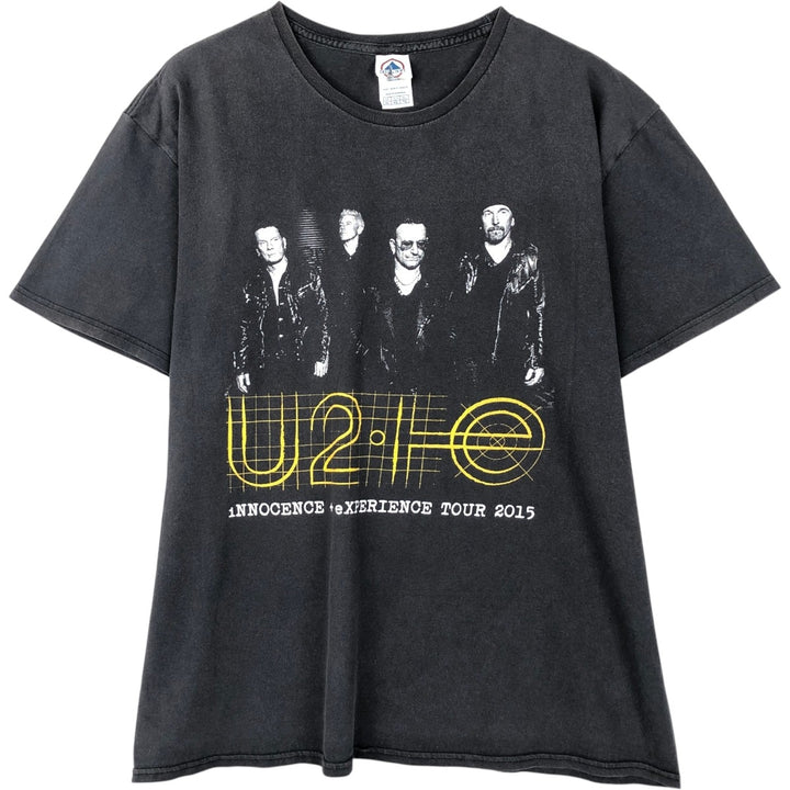 Delta U2 Band T-Shirt (Men's XL equivalent) cotton black type Vintage Second Hand