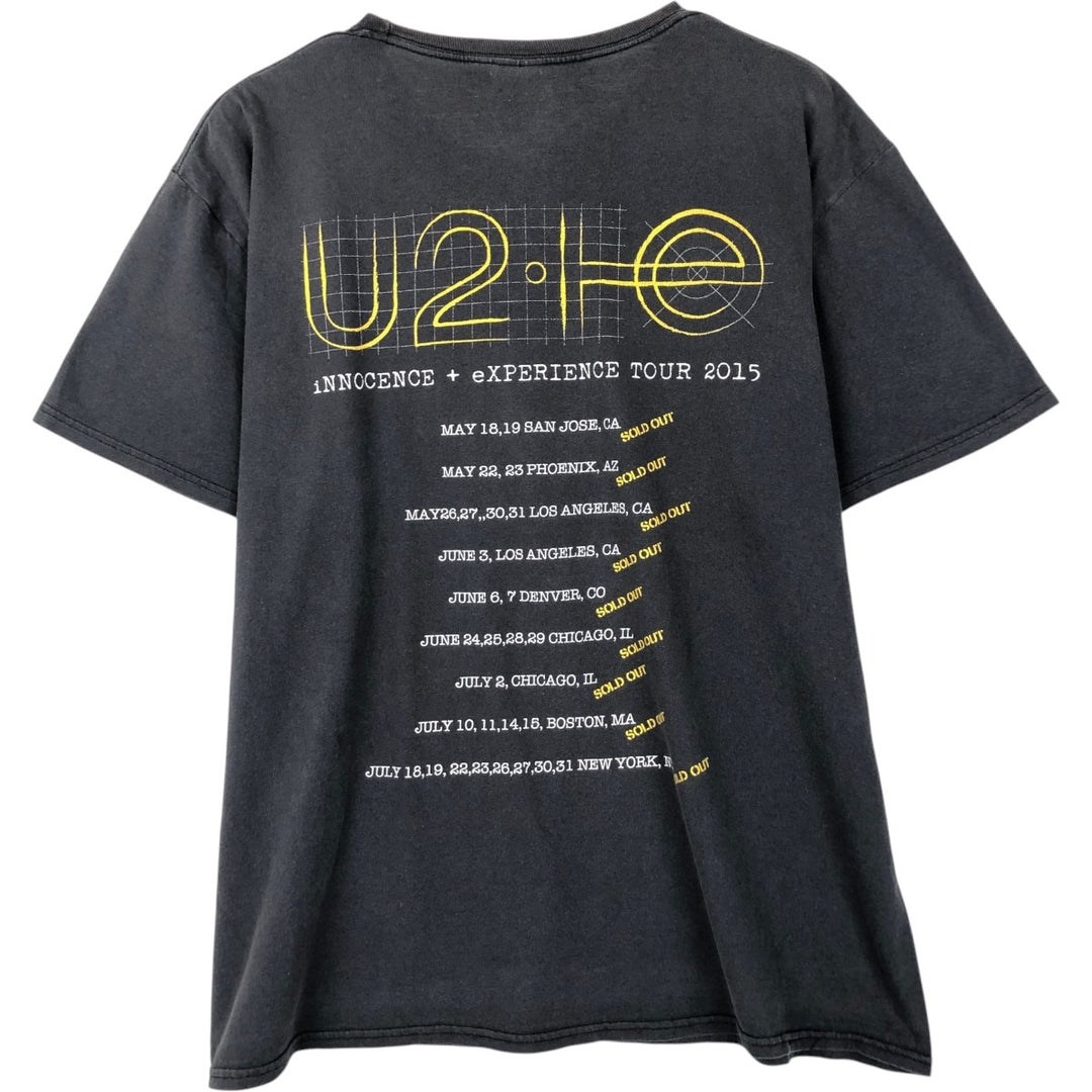 Delta U2 Band T-Shirt (Men's XL equivalent) cotton black type Vintage Second Hand