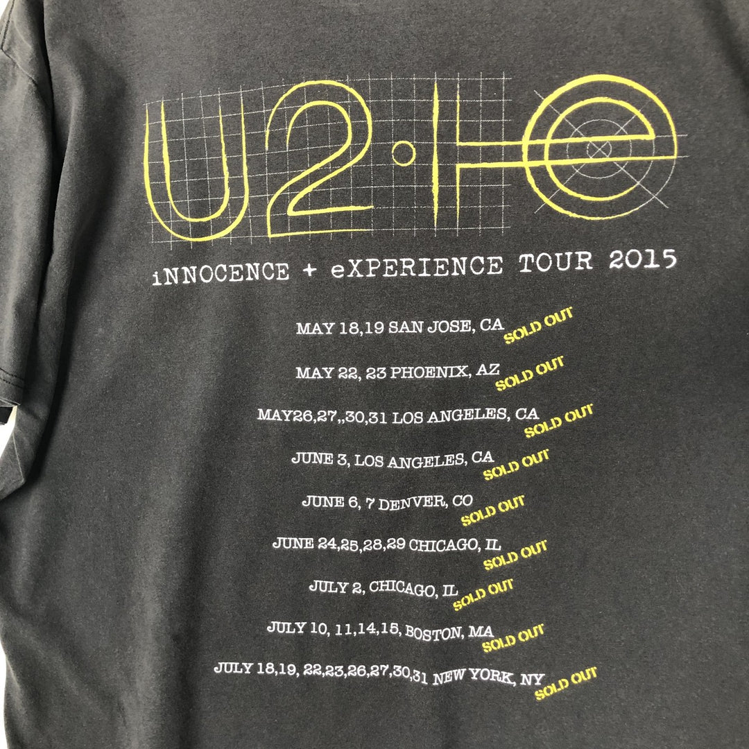Delta U2 Band T-Shirt (Men's XL equivalent) cotton black type Vintage Second Hand