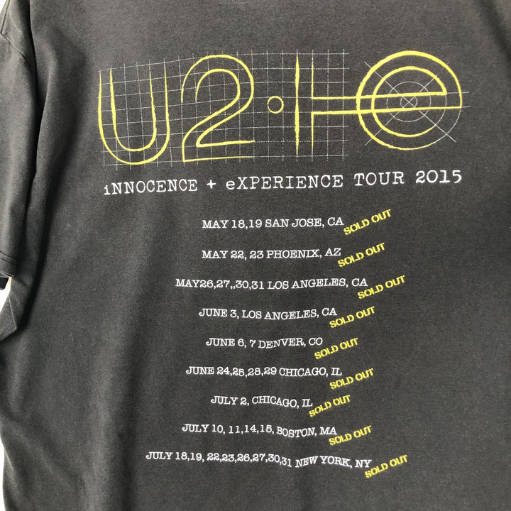 Delta U2 Band T-Shirt (Men's XL equivalent) cotton black type Vintage Second Hand