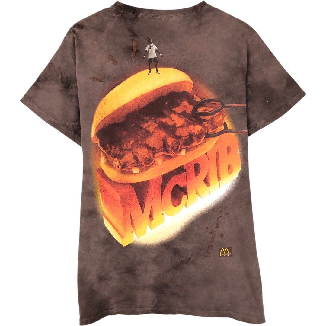 Cactus Jack TRAVIS SCOTT Tie-Dye Pattern Wrap T-Shirt (Men's Size M) cotton brown type Vintage Second Hand