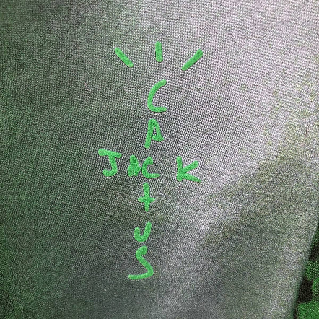 Cactus Jack TRAVIS SCOTT Tie-Dye Pattern Wrap T-Shirt (Men's Size M) cotton brown type Vintage Second Hand