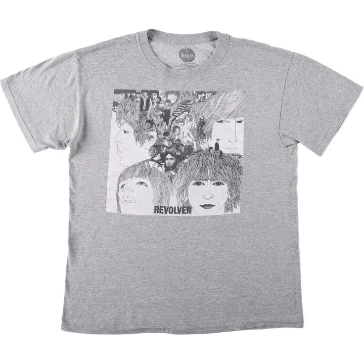 THE BEATLES Band T-shirt, Men's M size cotton gray type Vintage Second Hand