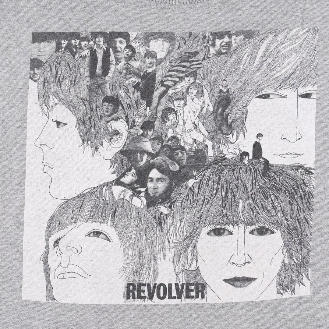 THE BEATLES Band T-shirt, Men's M size cotton gray type Vintage Second Hand