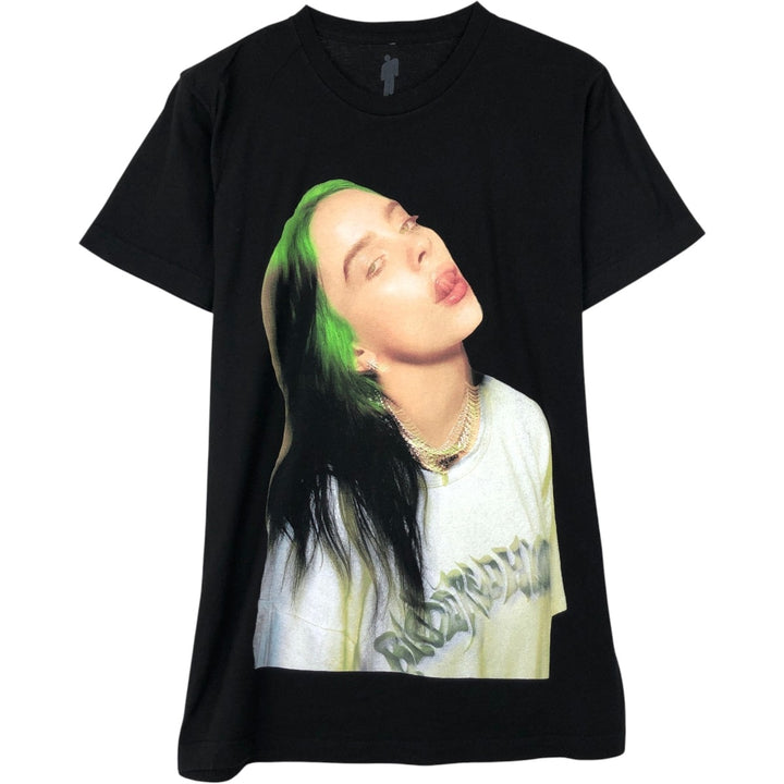 BILLIE EILISH Billie Eilish Band T-shirt Band T Men's M size cotton black type Vintage Second Hand