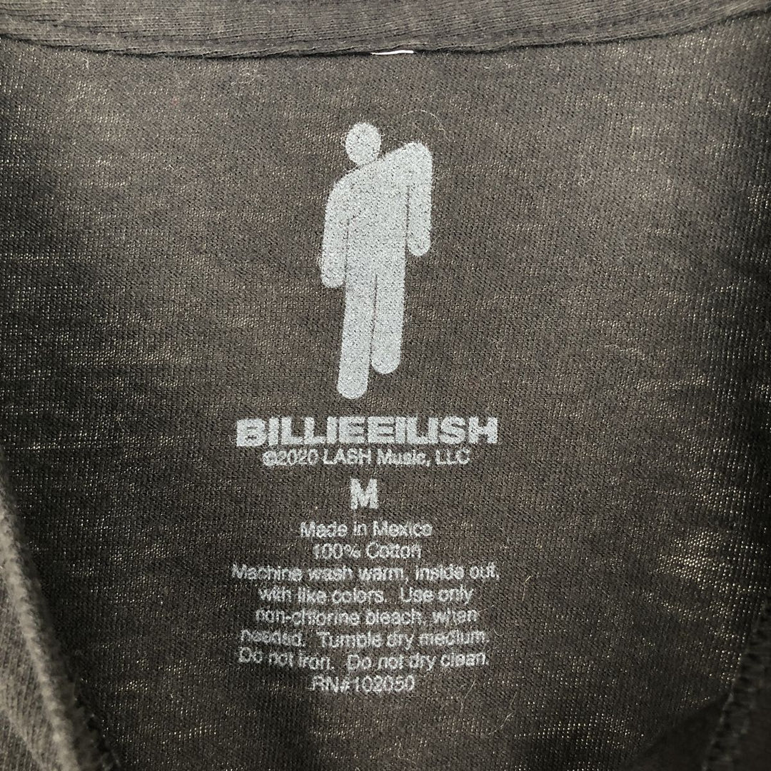 BILLIE EILISH Billie Eilish Band T-shirt Band T Men's M size cotton black type Vintage Second Hand