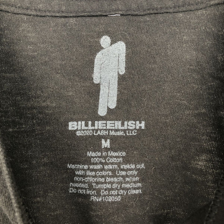 BILLIE EILISH Billie Eilish Band T-shirt Band T Men's M size cotton black type Vintage Second Hand